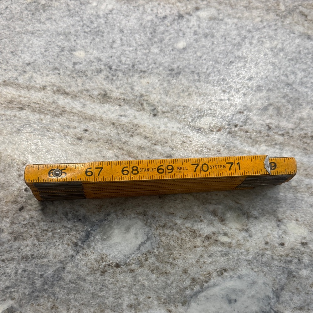 Vintage Stanley Bell System Folding  2 Yard Ruler